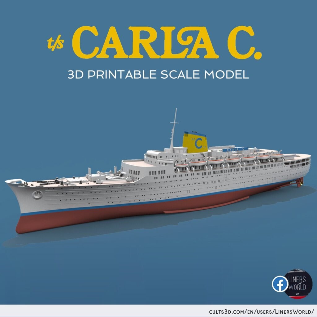 CARLA C. Costa Line cruise ship print-ready model
