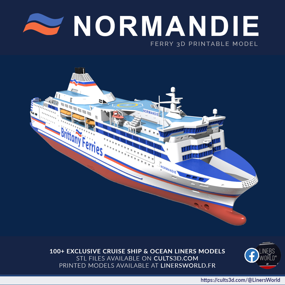 Ferry NORMANDIE Brittany Ferries print ready model