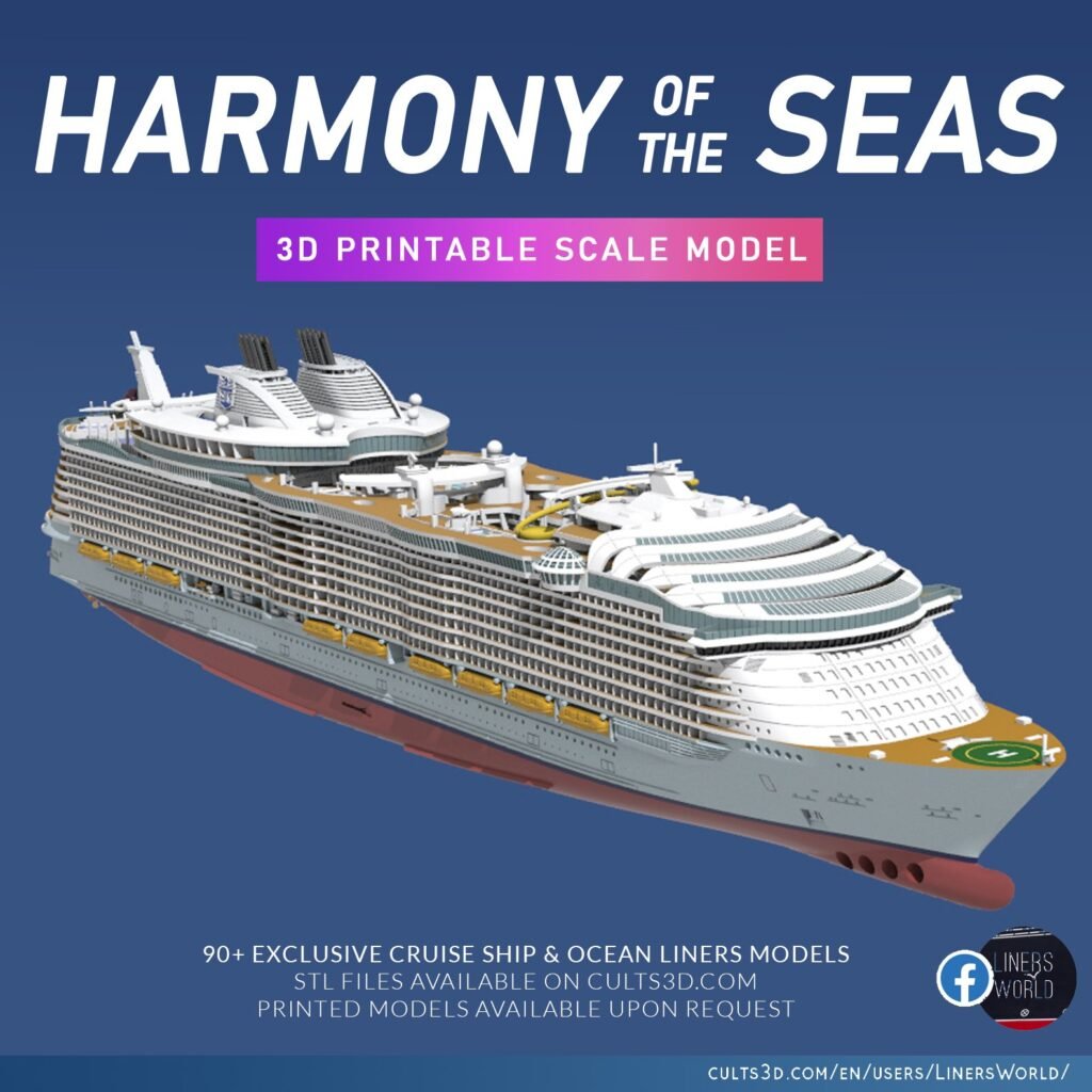 HARMONY OF THE SEAS Royal Caribbean cruise ship print ready model