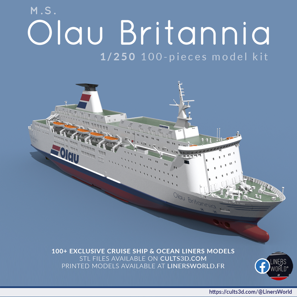 MS Olau Britannia ferry 1/250 100-pieces model kit