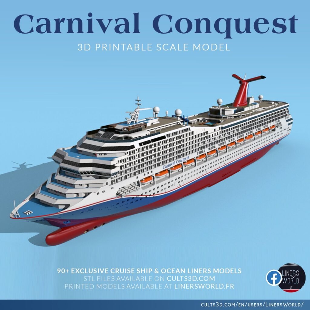 CARNIVAL CONQUEST cruise ship print ready model