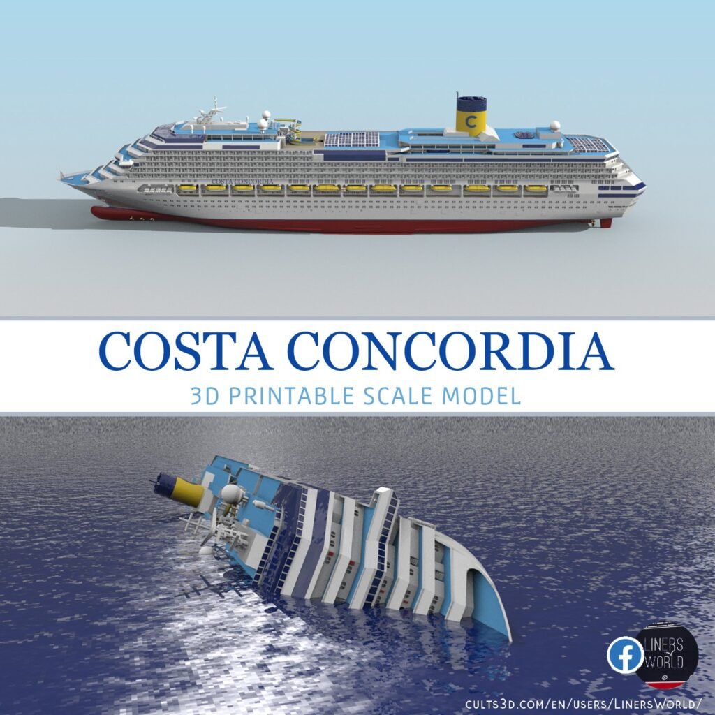 MS COSTA CONCORDIA cruise ship printable model
