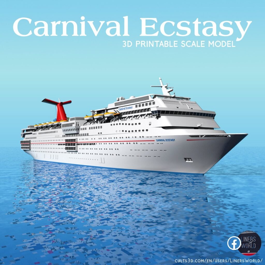CARNIVAL ECSTASY cruise ship 3d printable model