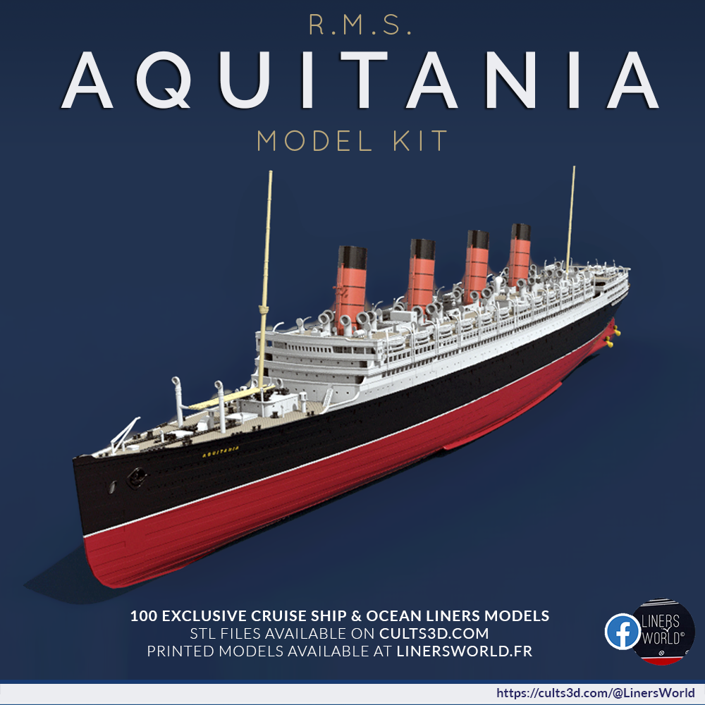 RMS AQUITANIA Cunard ocean liner model kit
