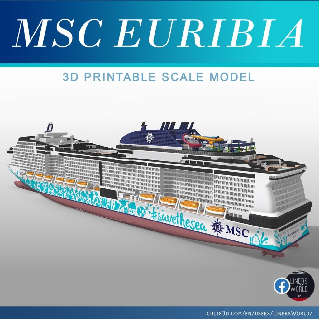 MSC EURIBIA cruise ship print ready model