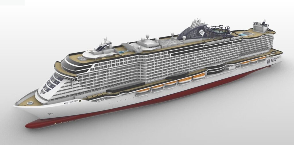 MSC Seaside cruise ship printable scale model