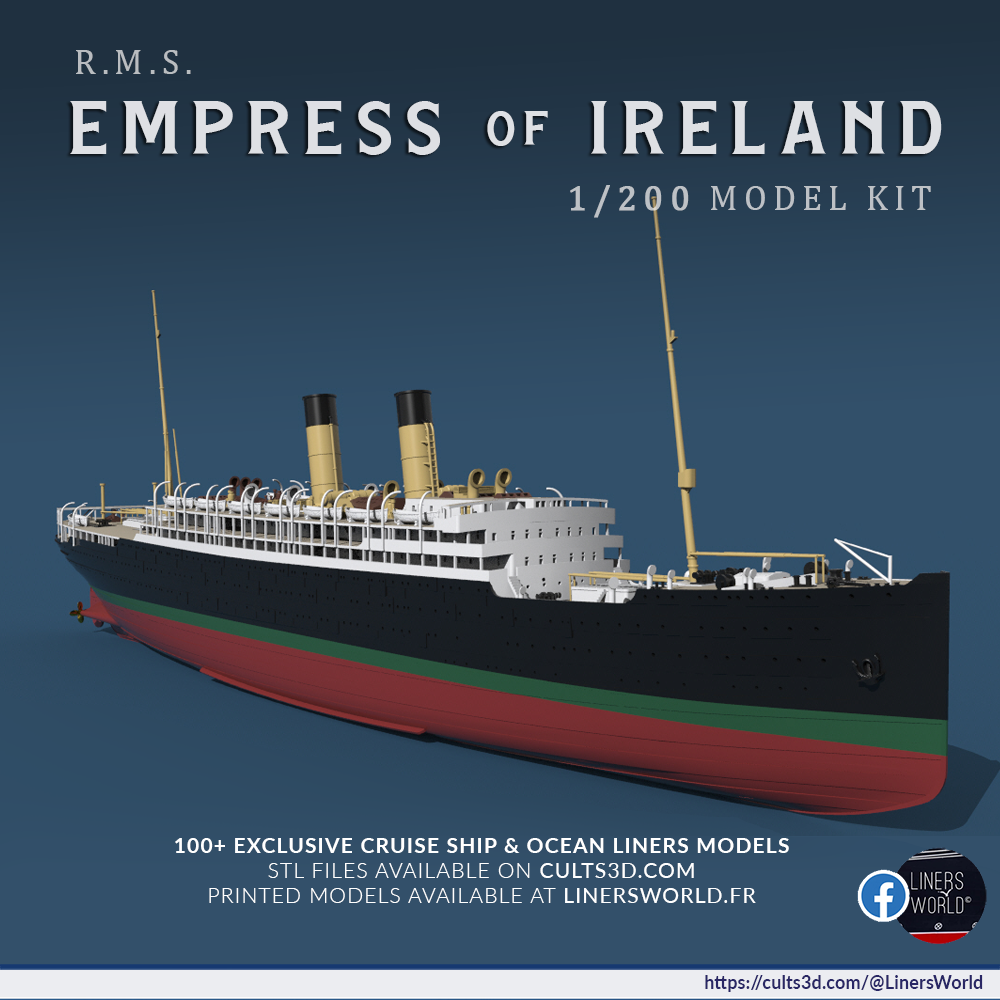 RMS EMPRESS OF IRELAND, the "Canadian Titanic" 1/200 model kit