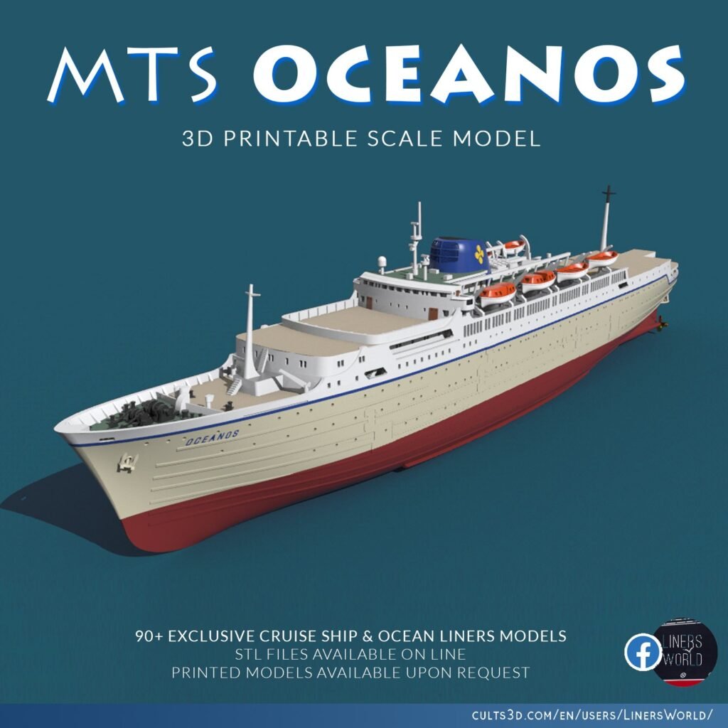 MTS OCEANOS cruise ship which sank in 1991 print-ready model