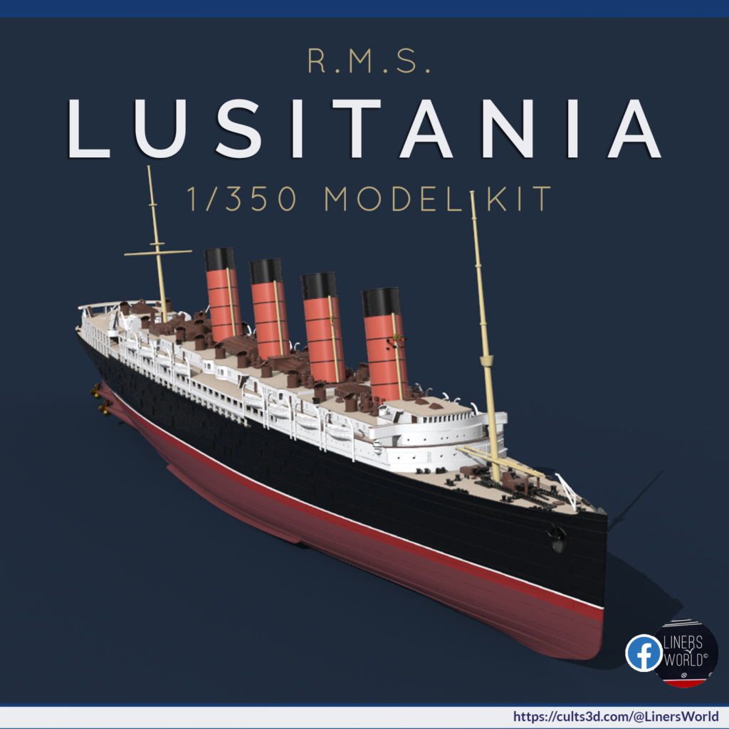RMS LUSITANIA Cunard legendary ocean liner 1/350 model kit