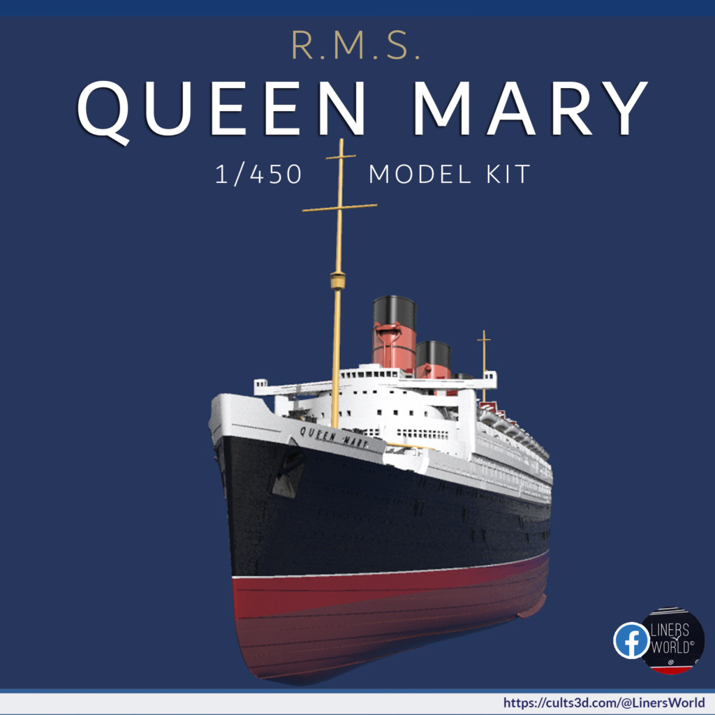 RMS QUEEN MARY ocean liner 1/450 model kit