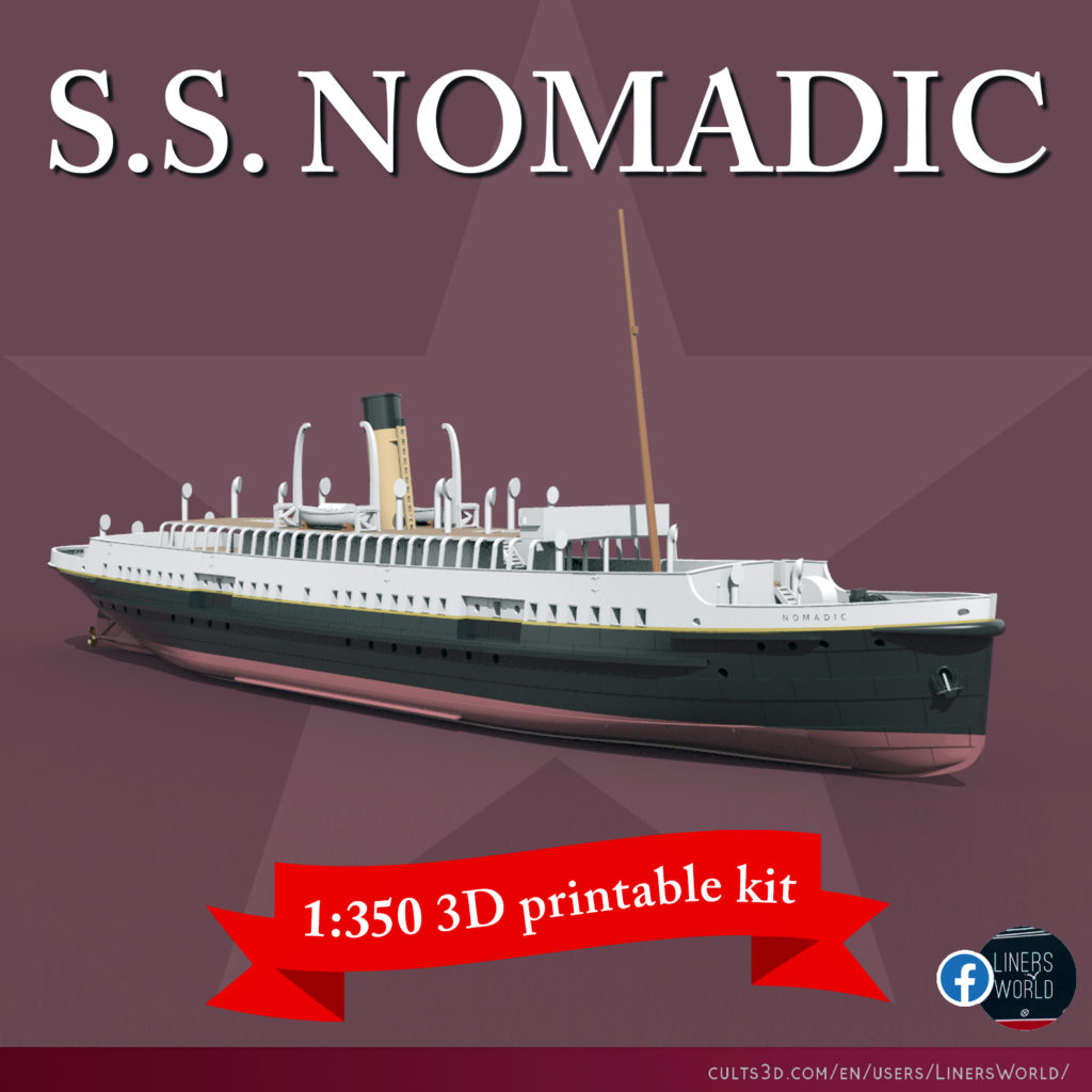 SS NOMADIC 1:350 printable scale model kit