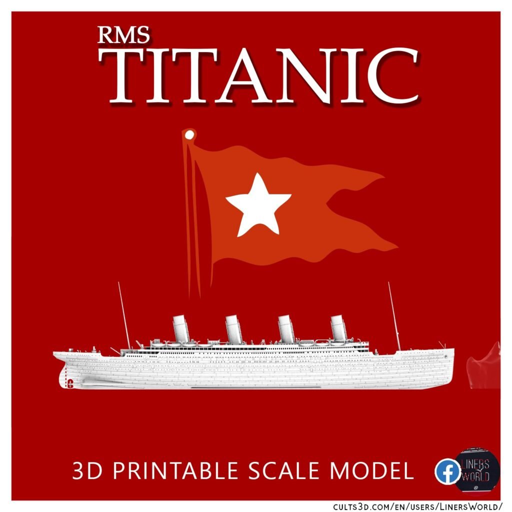 RMS Titanic and iceberg scale model