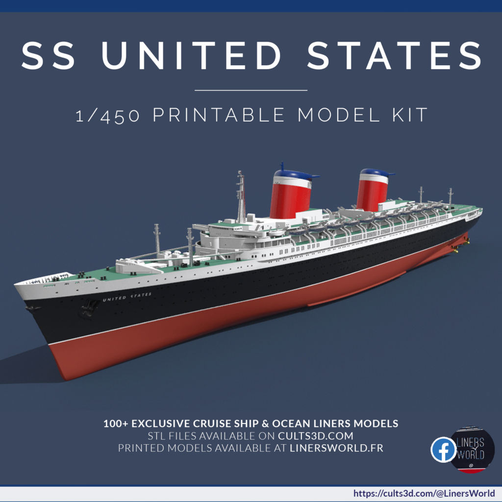 SS UNITED STATES ocean liner 1/450 model kit