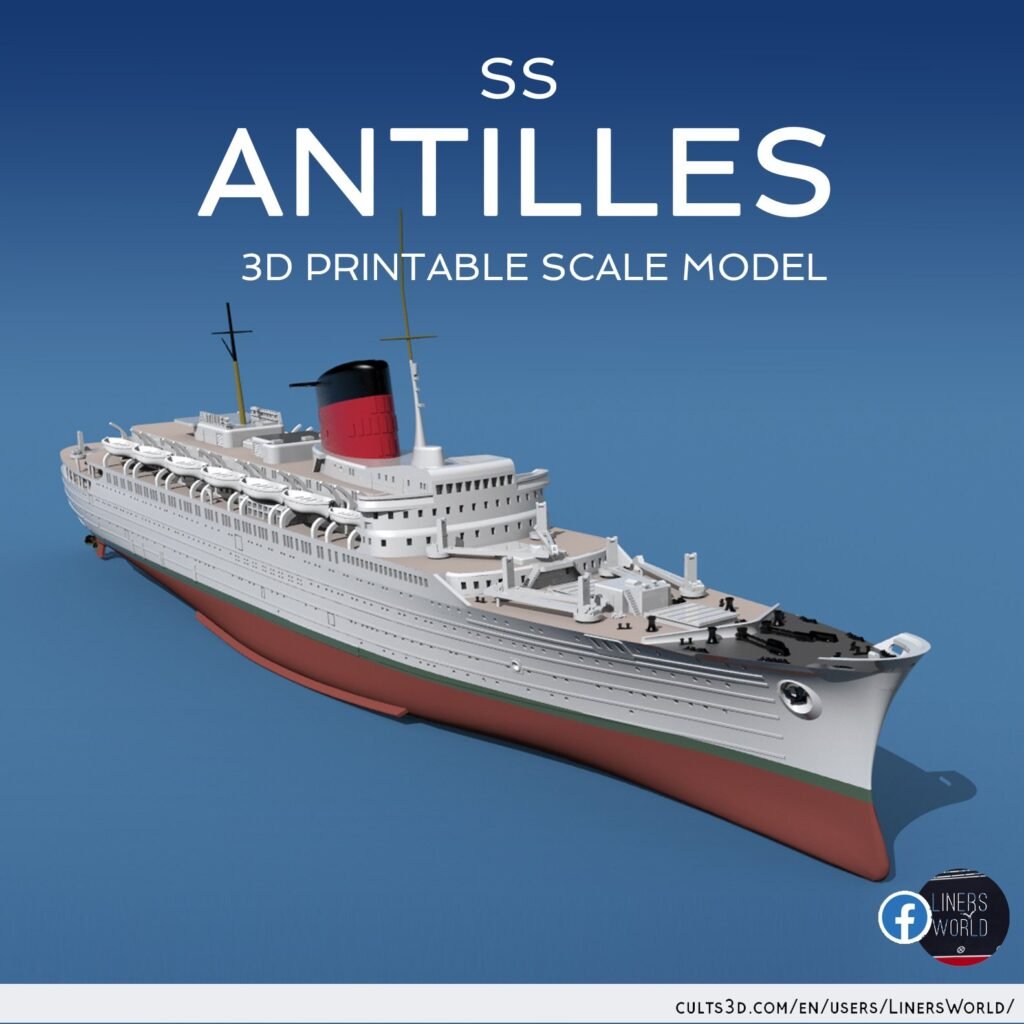 SS ANTILLES  French line ocean liner (1953)