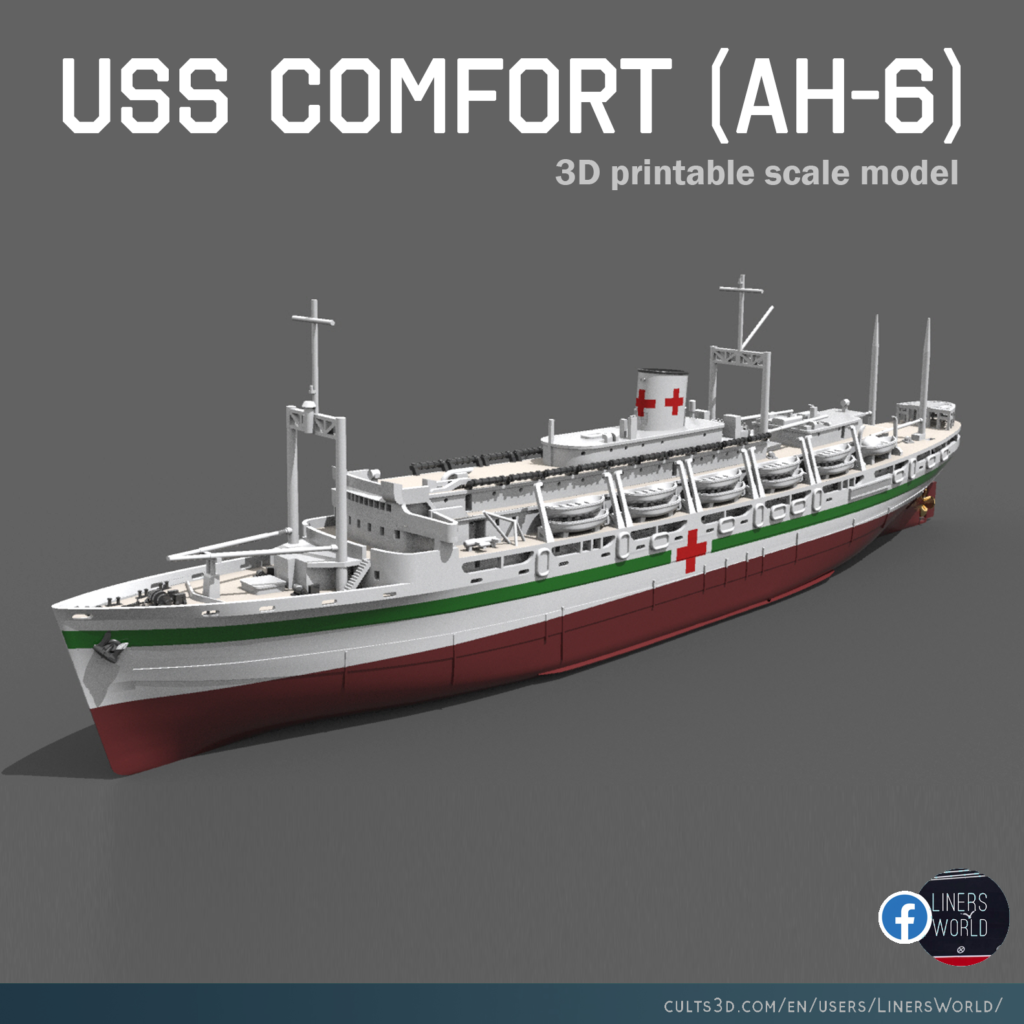 USS COMFORT AH-6 WWII hospital ship