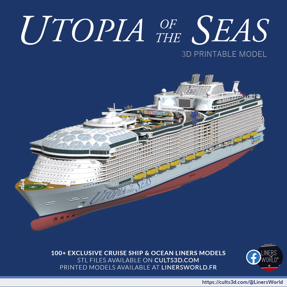 UTOPIA OF THE SEAS Royal Caribbean cruise ship print ready model