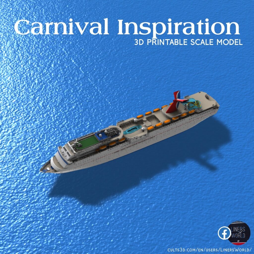 CARNIVAL INSPIRATION cruise ship 3d printable model