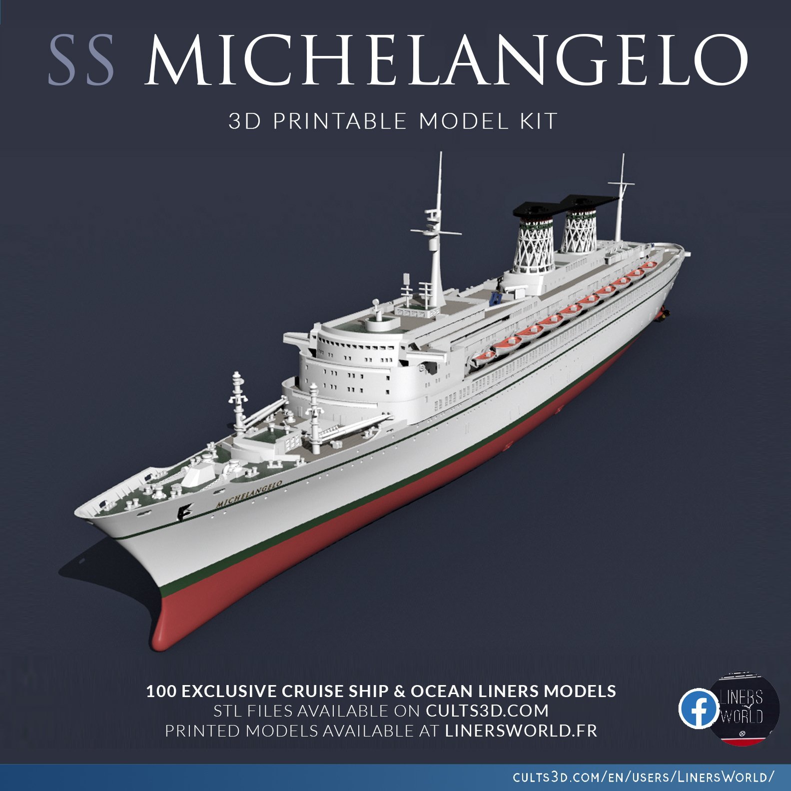 SS MICHELANGELO Italian ocean liner model kit