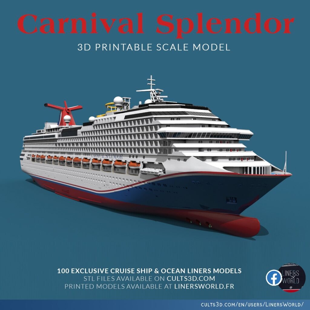 CARNIVAL SPLENDOR cruise ship print ready model