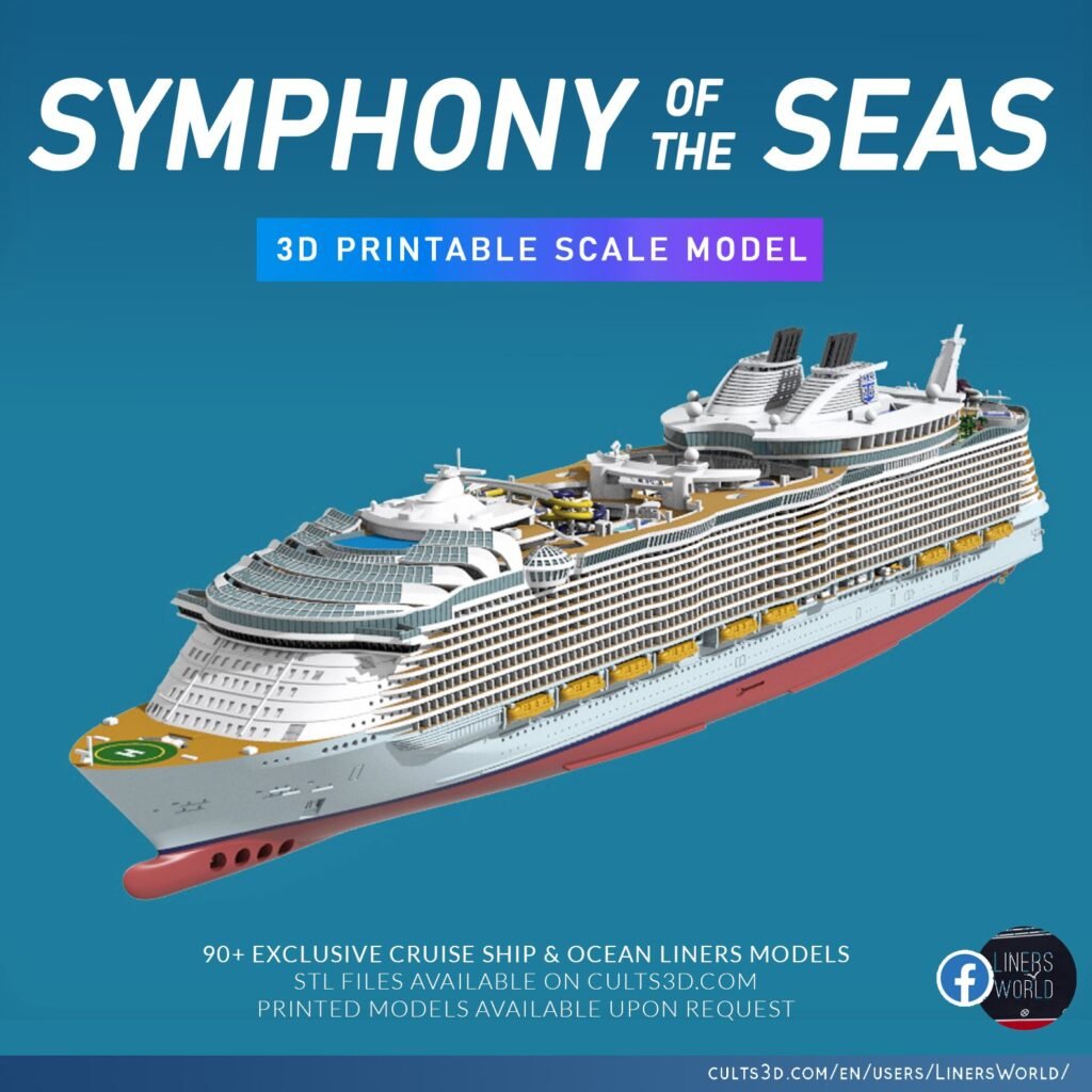 SYMPHONY OF THE SEAS Royal Caribbean cruise ship print ready model
