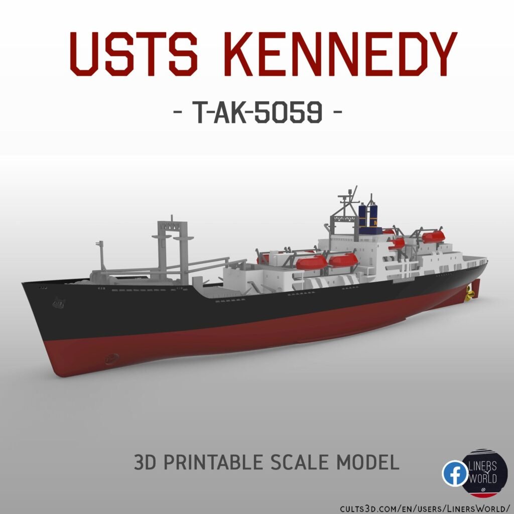 TS Kennedy US training ship print ready model