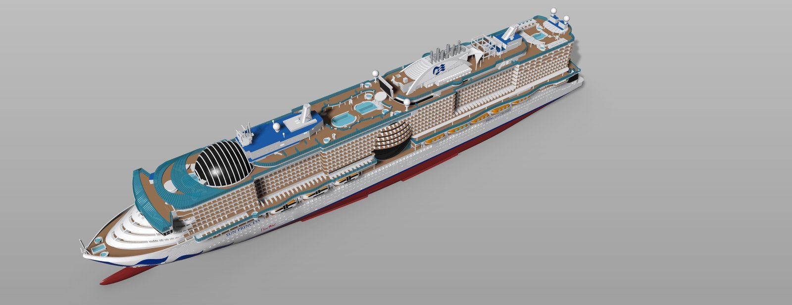 SUN PRINCESS (2024) cruise ship print ready model - Image 2