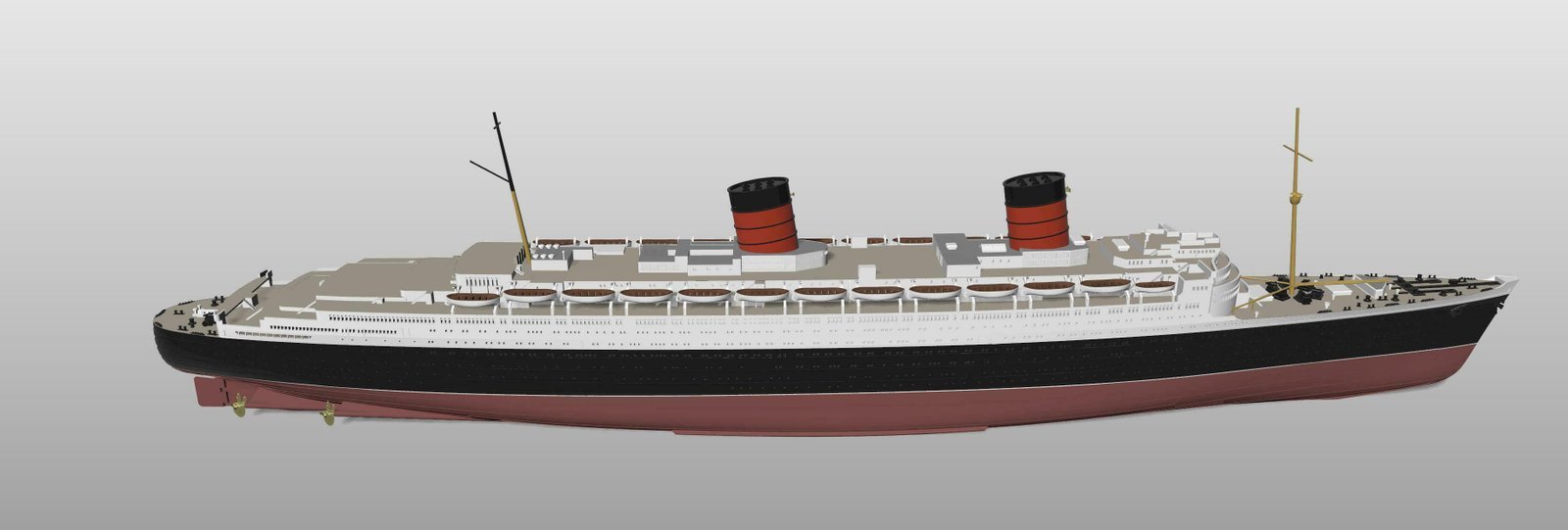 Cunard original RMS Queen Elizabeth ocean liner 3D print-ready model - Image 2