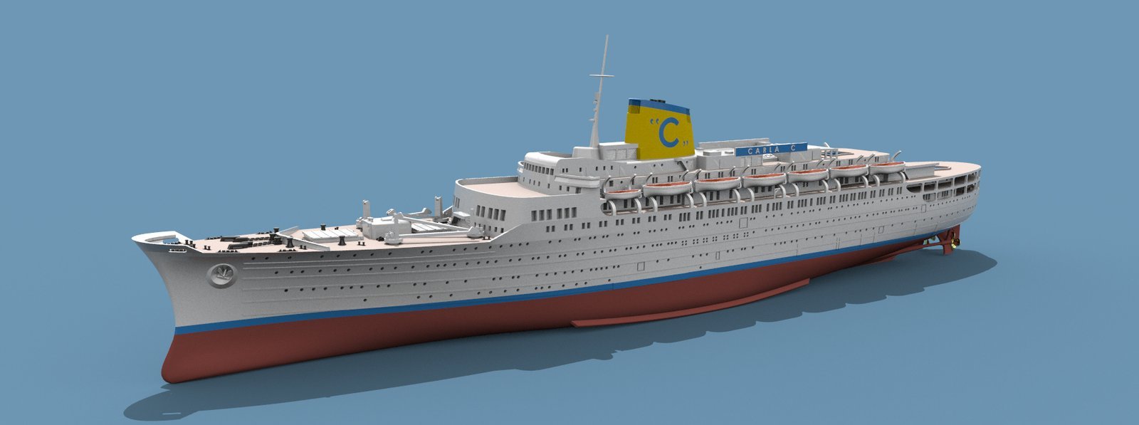 CARLA C. Costa Line cruise ship print-ready model - Image 2