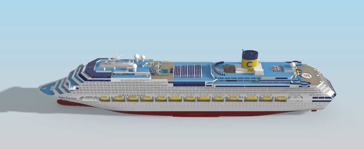 COSTA FAVOLOSA cruise ship printable model - Image 2