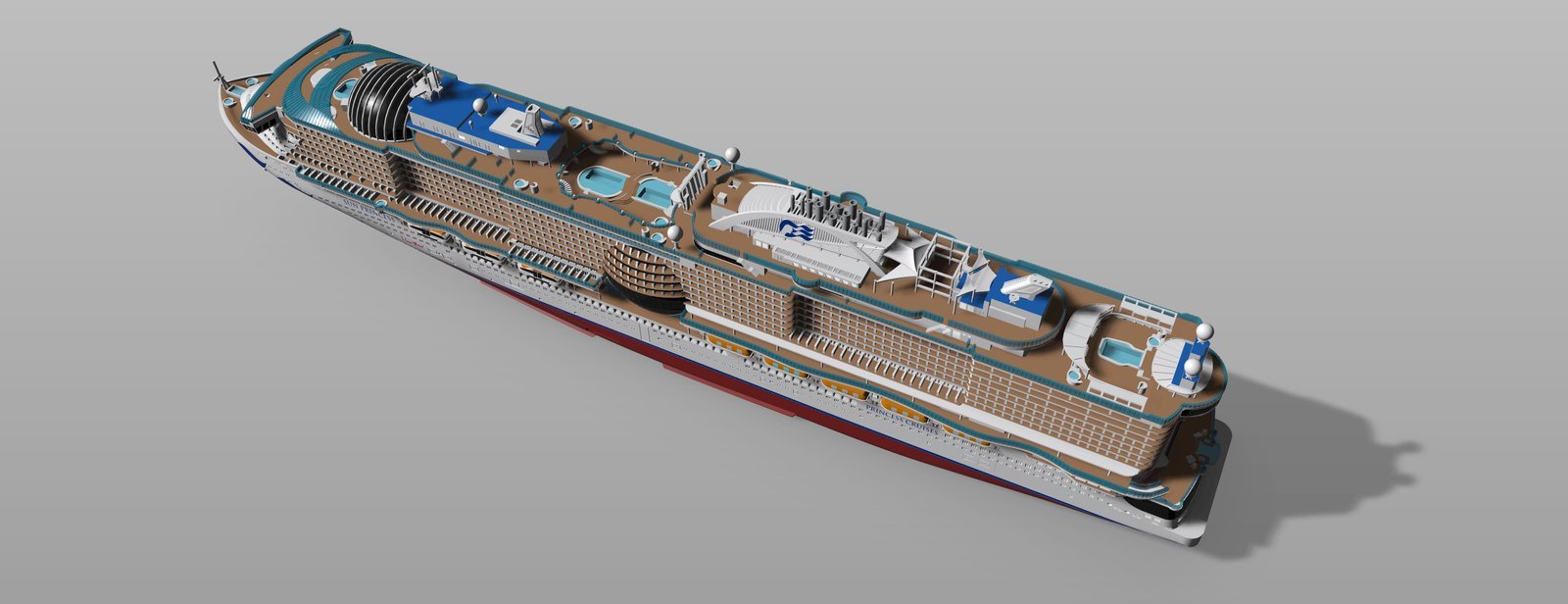 SUN PRINCESS (2024) cruise ship print ready model - Image 3