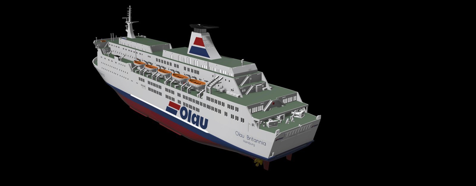 MS Olau Britannia ferry print-ready model - Image 2