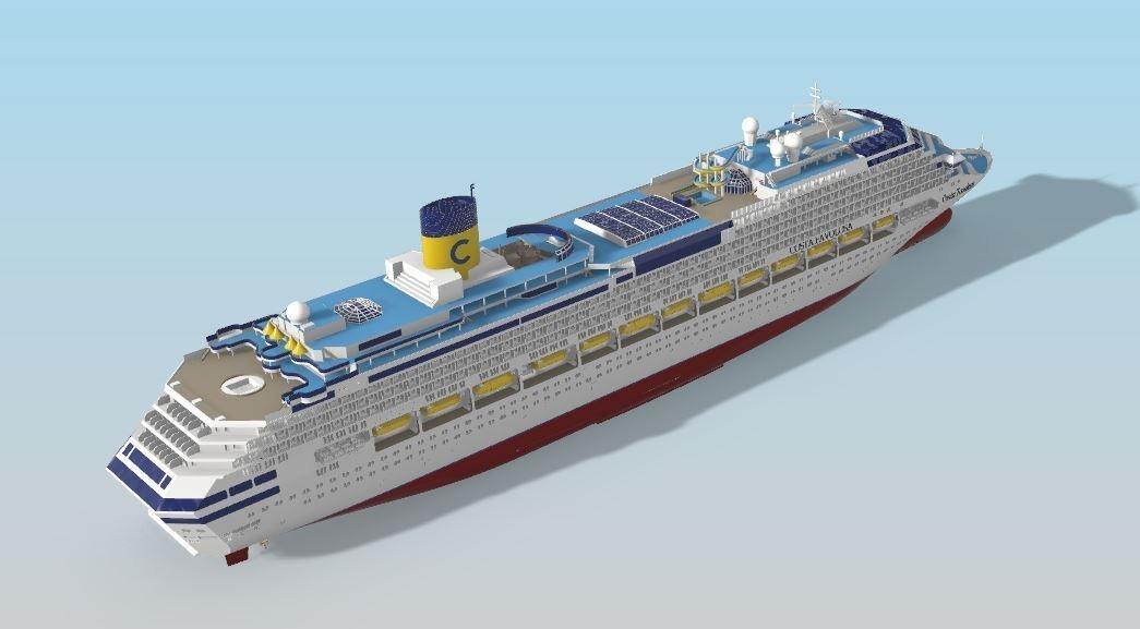 COSTA FAVOLOSA cruise ship printable model - Image 3
