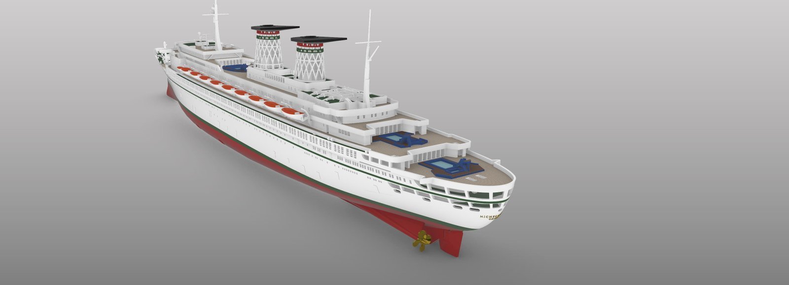 SS MICHELANGELO Italian ocean liner model kit - Image 3