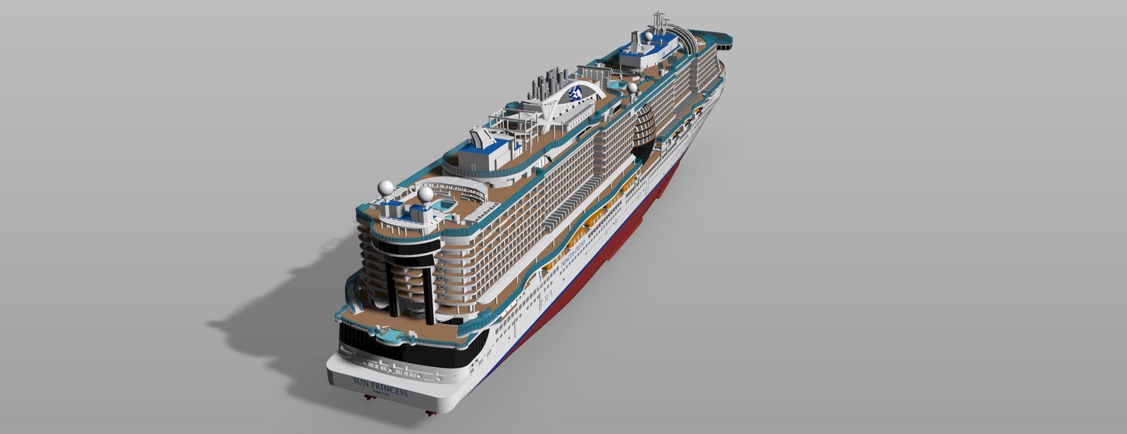 SUN PRINCESS (2024) cruise ship print ready model - Image 4