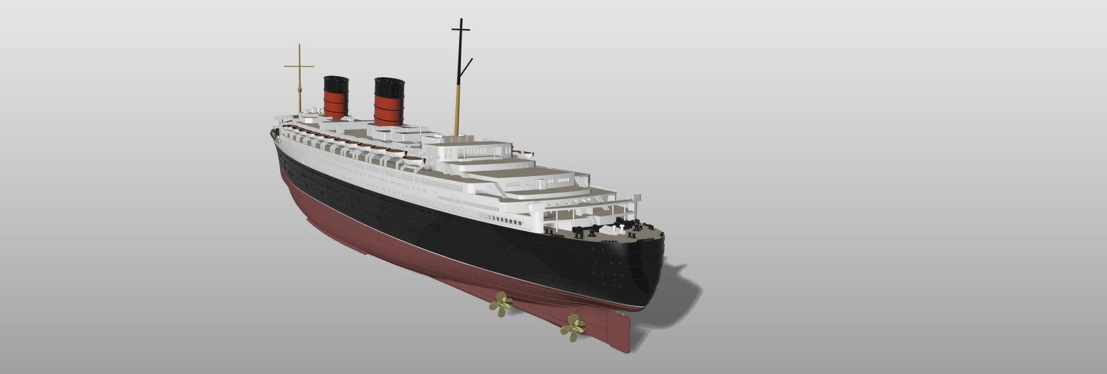 Cunard original RMS Queen Elizabeth ocean liner 3D print-ready model - Image 4