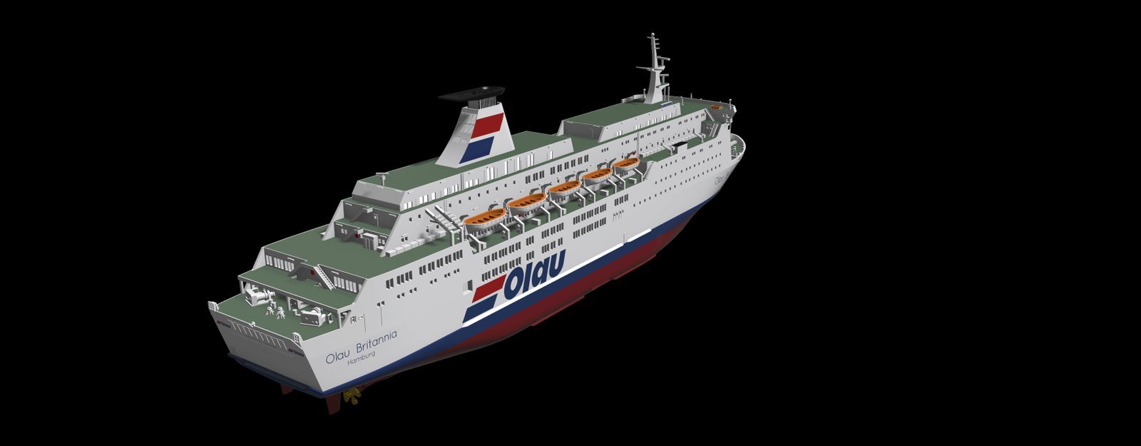 MS Olau Britannia ferry print-ready model - Image 3