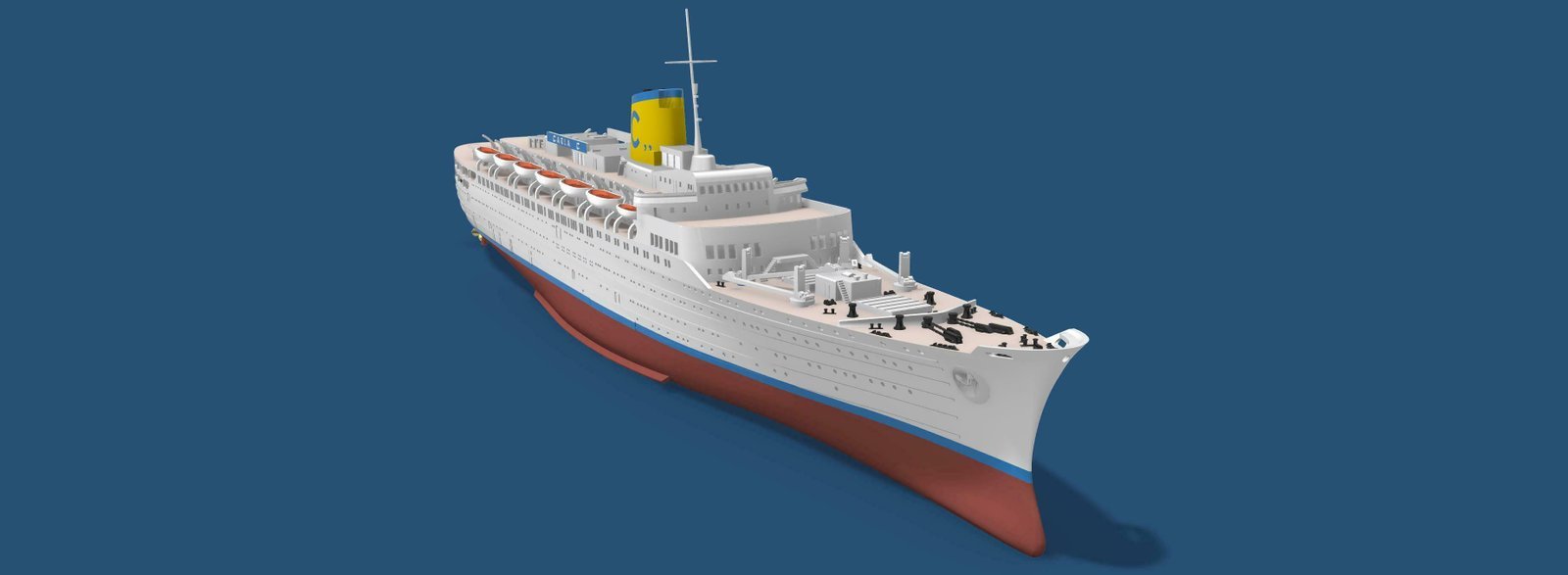 CARLA C. Costa Line cruise ship print-ready model - Image 4