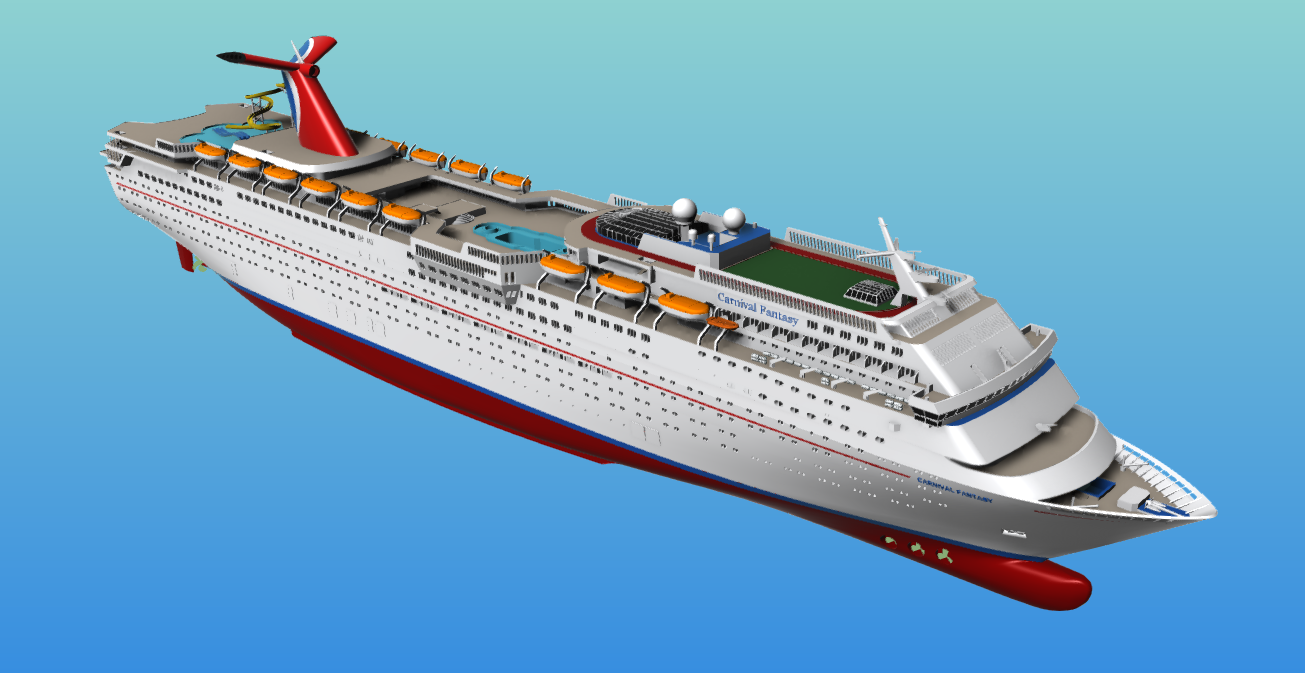 CARNIVAL IMAGINATION cruise ship 3d printable model - Image 4