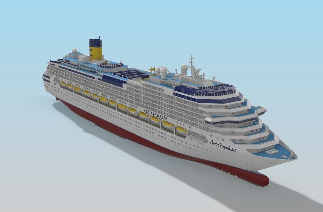 COSTA FAVOLOSA cruise ship printable model - Image 4