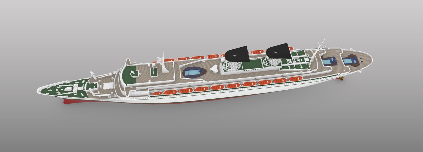 SS MICHELANGELO Italian ocean liner model kit - Image 4