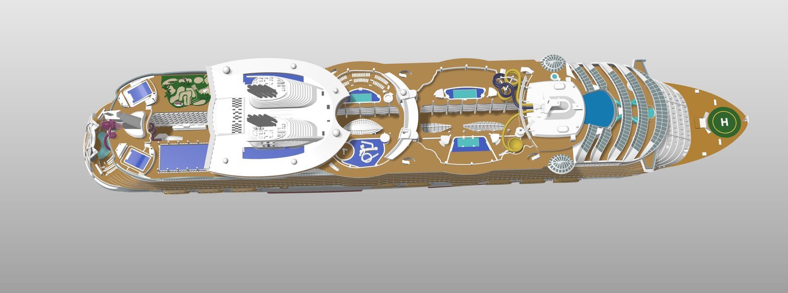 SYMPHONY OF THE SEAS Royal Caribbean cruise ship print ready model - Image 5