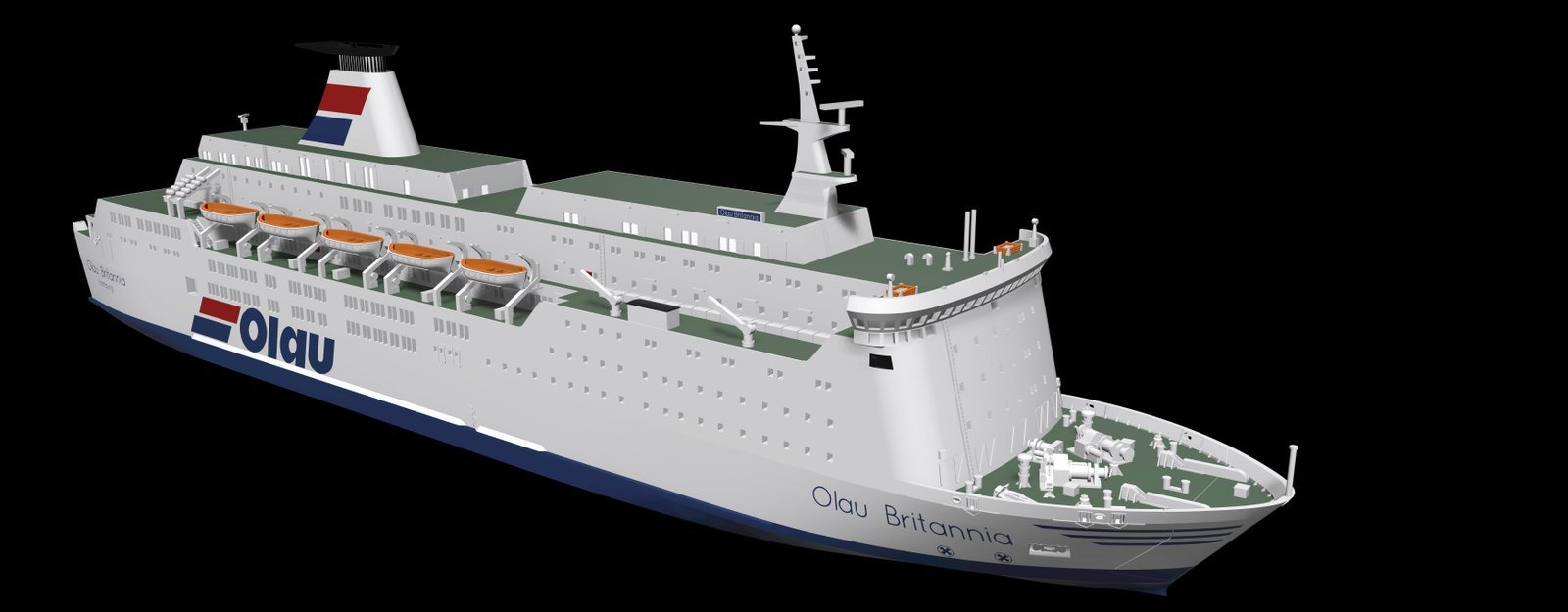 MS Olau Britannia ferry print-ready model - Image 4