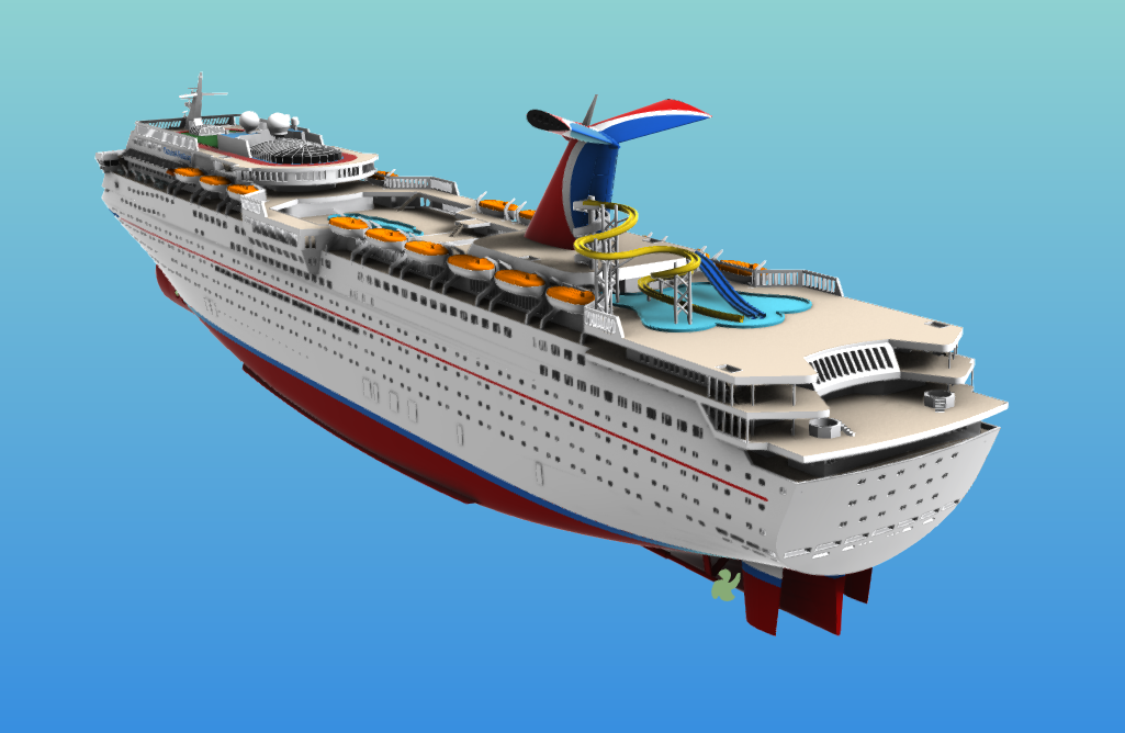 CARNIVAL IMAGINATION cruise ship 3d printable model - Image 5