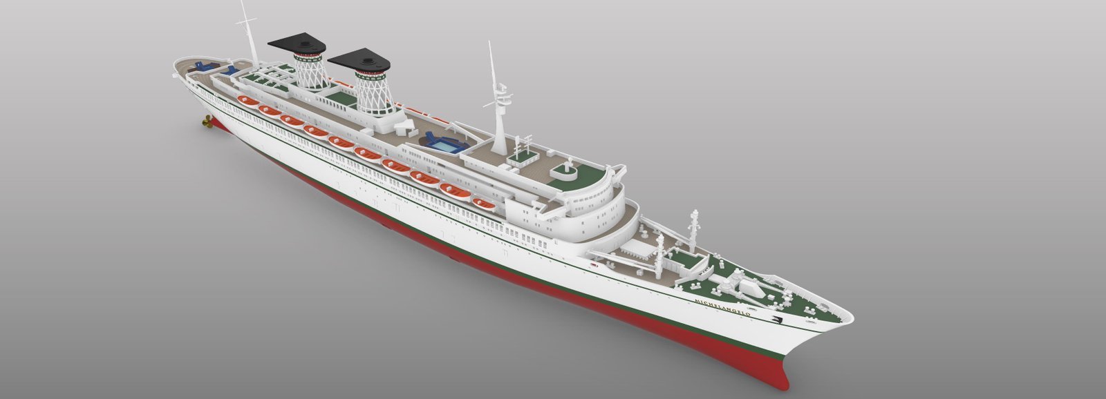 SS MICHELANGELO Italian ocean liner model kit - Image 5