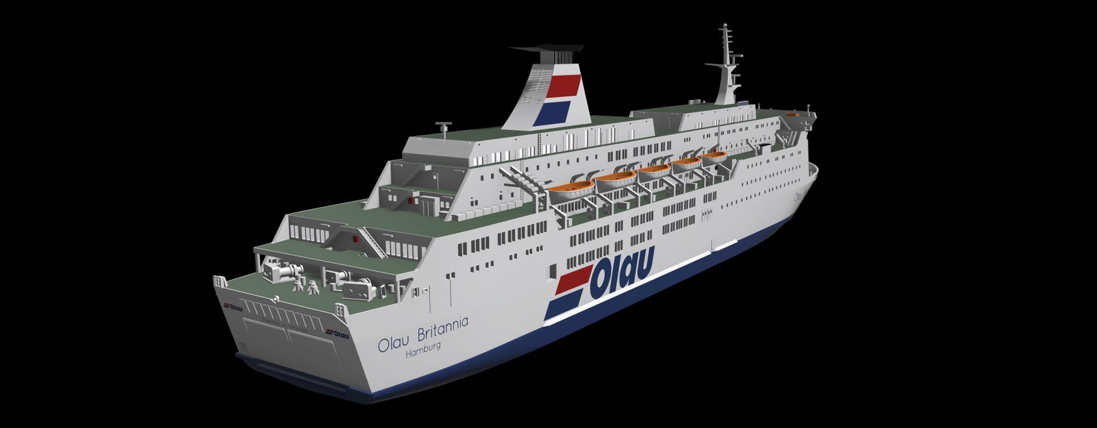MS Olau Britannia ferry print-ready model - Image 5