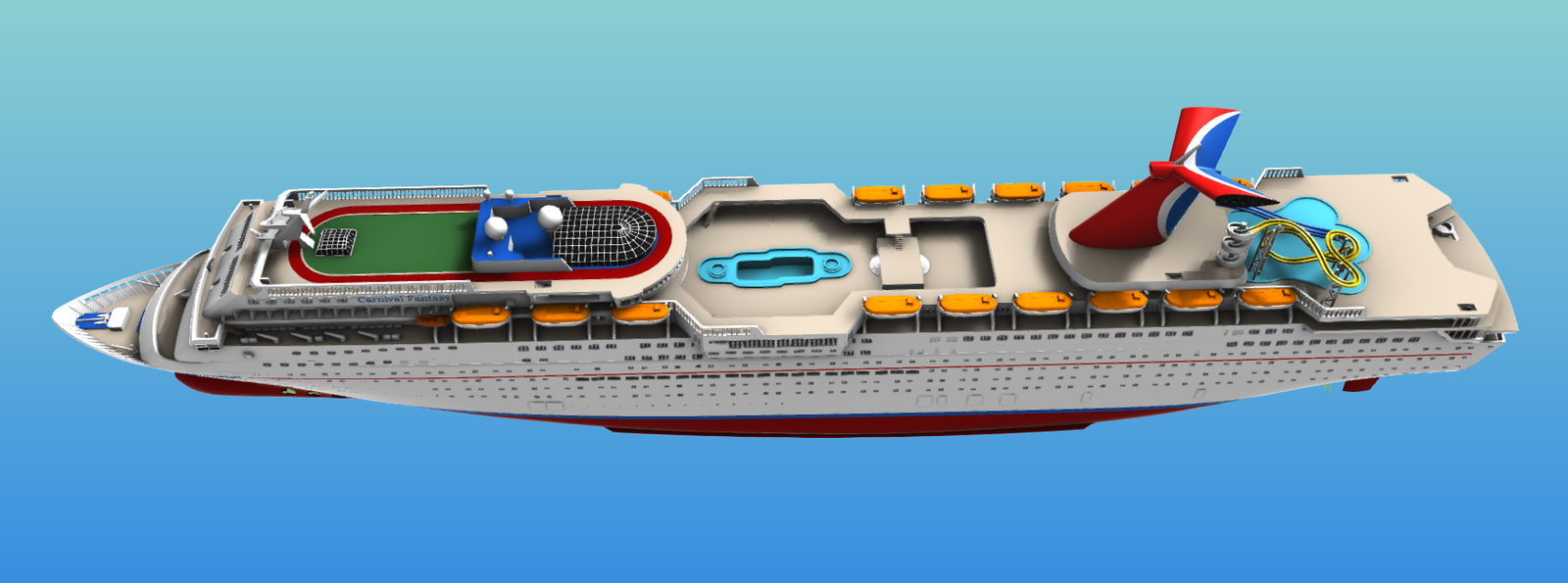 CARNIVAL IMAGINATION cruise ship 3d printable model - Image 6