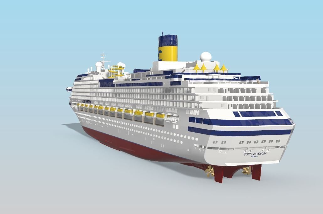 COSTA FAVOLOSA cruise ship printable model - Image 6