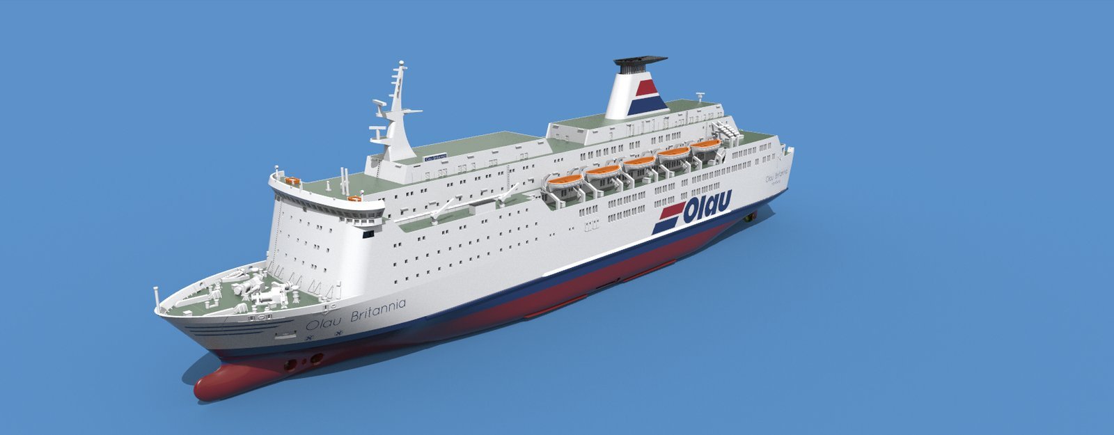 MS Olau Britannia ferry print-ready model - Image 6