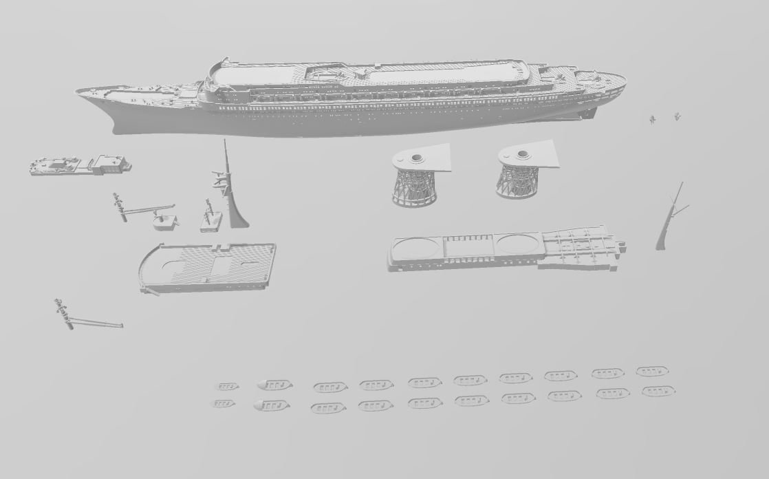 SS MICHELANGELO Italian ocean liner model kit - Image 7