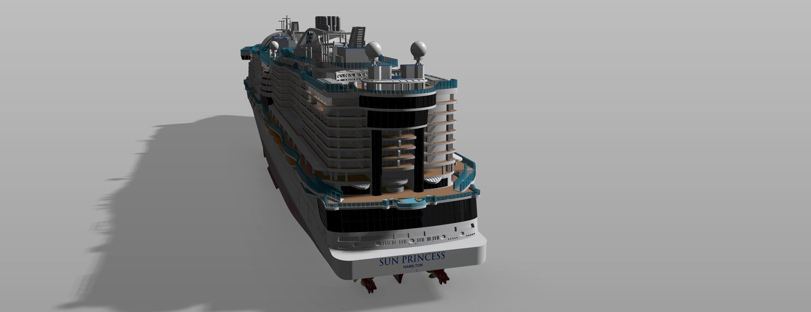 SUN PRINCESS (2024) cruise ship print ready model - Image 7